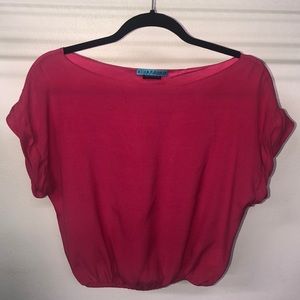 Silk Fuchsia Pink Alice and Olivia Top